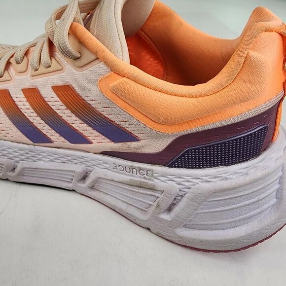 Adidas Questar Flow Contrast Sole Lace-Up Running Shoe US 7.5 Orange Sneakers - Picture 12 of 12